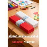 Minopi Krapon Kağıdı 50x200 cm 10’lu Set – 5 Kırmızı 5 Beyaz Süsleme ve Etkinlik Kağıdı