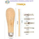 Minopi Linol Oyma Seti 7 Parça 1 Paket Linol Oyma Kesme Bıçak Seti 5 Bıçaklı Linolyum Baskı Ahşap Saplı