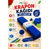 Minopi Mavi Krapon Kağıdı 10'lu Paket Renkli El İşi Kağıdı Okul Anaokulu Süsleme