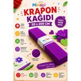 Minopi Mor Krapon Kağıdı 10'lu Paket Renkli El İşi Kağıdı Okul Anaokulu Süsleme