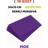 Minopi Mor Renkli Mukavva 18 Adet 50x70 cm Sert Karton Mukavva