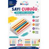 Minopi Renkli Sayı Çubuğu Sayma Çubukları Matematik İşlem ve Örüntü Öğrenme Okul Öncesi Eğitici Materyal