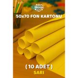 Minopi Sarı Fon Kartonu 50x70 cm 10'lu Paket Renkli Fon Kartonu