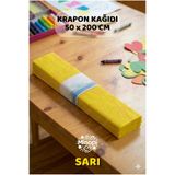Minopi Sarı Krapon Kağıdı 10'lu Paket Renkli El İşi Kağıdı Okul Anaokulu Süsleme