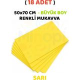 Minopi Sarı Renkli Mukavva 18 Adet 50x70 cm Sert Karton Mukavva