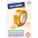 Minopi Şeffaf Koli Bandı 45 mm x 100 Metre – 1 Adet