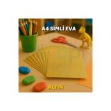 Minopi Simli EVA Süngeri A4 Altın Renk 10’lu Set El İşi Okul ve Hobi Malzemesi