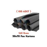 Minopi Siyah Fon Kartonu 50x70 cm 100'lü Paket 160 gr Renkli Fon Kartonu