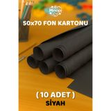 Minopi Siyah Fon Kartonu 50x70 cm 10'lu Paket Renkli Fon Kartonu