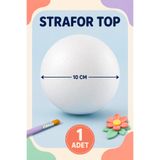 Minopi Strafor Top 10 cm Tekli Boyanabilir Köpük Küre – Hobi Maket Süsleme ve Deney Malzemesi
