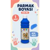 Minopi Südor Açık Mavi Parmak Boyası 500 ml – Büyük Boy Çocuk Etkinlik Boyası