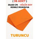 Minopi Turuncu Renkli Mukavva 36 Adet 35x50 cm Sert Karton Mukavva