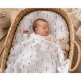 Minora%100 Pamuk Müslin Bebek Örtüsü – Çok Amaçlı Müslin Battaniye - 100 X 100 CM (BEYAZ-PEMBE-SİYAH)