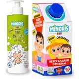 Minoris Baby Organik Antialerjik Bebek Çamaşır Deterjanı 50 Yıkama & ve Baby Organik Saç ve Vücut Şampuanı 400 ml