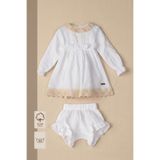 Minory Baby -%100 Pamuk Müslin Dantel Detaylı Elbise & Şort Takım
