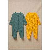 Minory Baby - Ayıcıklı 2’li Patikli Tulum Set Çok Renkli 6 Ay