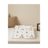 Minory Baby - Tek Kat Müslin Bebek Örtüsü | 75x85 Kahverengi 75 x 85