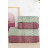 Minoset 4’lü %100 Pamuk Banyo Havlu Seti Hamam Takımı (2 Adet 70x140 Havlu, 2 Adet 50x90 El, Yüz, Saç Havlu)