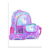 Minosso Unicorn Desenli Kız Çocuk 3'lü Okul Çanta Seti Set1007