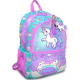 Minosso Unicorn Desenli Kız Çocuk İlkokul Sırt Çantası 1007 - Pembe - Marsala - Turkuaz - Mavi