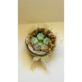 Mint Bloom Bouquet Dekoratif Mum - Mint Yeşili