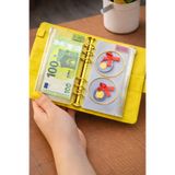 mint design Birikim Ajandası - Bütçe Planlayıcı Cüzdan - Sarı - Altın Mekanizmalı