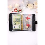 mint design Birikim Ajandası - Bütçe Planlayıcı Cüzdan - Siyah - Altın Mekanizmalı