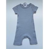 Mint Fitilli Modal Pamuk Romper Kısa Tulum Salopet - Renkli - 3 - 6 Ay