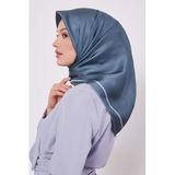 Mint Yeşili Benek Desen Monogram İpek Eşarp