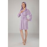 Mint Yeşili Dantelli Bambo Cotton Bayan Bornozu