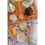 Mint Yeşili Dondurma Desenli Kek Kapsülü 50 Adet | Renkli Muffin Cupcake Kağıdı – 50X39 mm