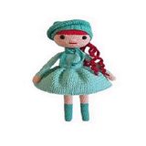 Mint Yeşili Güz Bebek Amigurumi Organik Oyuncak