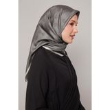 Mint Yeşili Mini Yonca Desen Twill İpek Eşarp