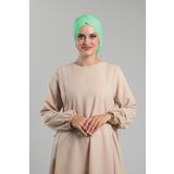 Mint Yeşili Pratik Hazır Geçmeli Tesettür Bone Sandy Büzgülü Salaş 2119_13