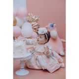 Mint Yeşili Somon Güllü Vintage Bebek Elbise,Doğum günü elbise,fotoğraf çekim elbise,0-12 Yaş Uygun