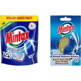 Mintax Bulaşık Tableti 100' Lü + Mintax Bulaşık Makinesi Kokusu