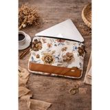 MINTDSGN Vintage Çiçek Desenli Laptop Tablet Çantası / 13-14inch Uyumlu