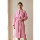 Minteks 100%PAMUK Unisex Pike Bornoz - 2XL - Pembe