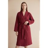 Minteks 100%PAMUK Unisex Pike Bornoz - Bordo