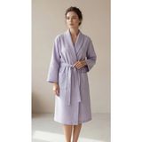 Minteks 100%PAMUK Unisex Pike Bornoz - XL - Lila
