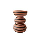 Minteks Mara Küçük Vazo - Siyah/Terracota