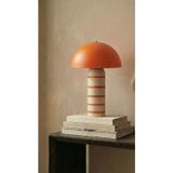 Minteks Mone Stripe 45Cm El Yapımı Seramik Abajur