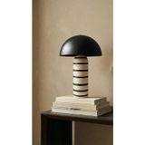 Minteks Mone Stripe 60Cm El Yapımı Seramik Abajur