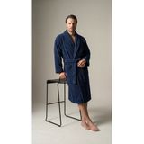 Minteks Shadowed 100%PAMUK Şalyaka Unisex Bornoz - Koyu Lacivert - S - M
