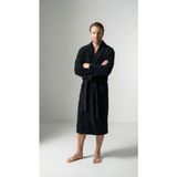 Minteks Shadowed 100%PAMUK Şalyaka Unisex Bornoz - Siyah - 2XL