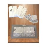 Minteks Silver Pamira Beyaz-Beyaz 6 Parca Havlulu Bornoz Seti - Aile Banyo Havlu Bornoz Seti