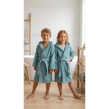 Minteks Soft %100 Pamuk Kapüşonlu Çocuk Bornozu - 1 - 2 Yaş - Su Yeşili