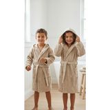 Minteks Soft %100 Pamuk Kapüşonlu Çocuk Bornozu - 7 - 8 Yaş - Sütlü Kahve