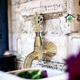 Mintev Altın Rengi Antika Osmanlı Hamamı Musluk Şadırvan Banyo