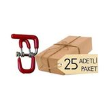 Mintikbirler Yaylı Okul Çanta Askısı 25 Adet Öğrenci Sıra Masa Askı Çocuk Sınıf Düzenleyici Aparatı Organizer - Kırmızı